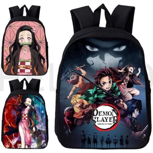 Backpack Women Anime Demon Slayer Kimetsu No Yaiba Bag Girls Cosplay Costumes Kamado Tanjirou Nezuko Agatsuma Zenitsu Ladies Bag