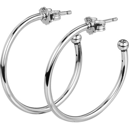 Earring S Versatility Hoop Earrings Sterling-Silver-Jewelry 100% for Women Brincos Oorbellen Pendientes