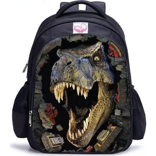 3D printed dinosaur Primary student schoolbag leisure children boys girls schoolbag Boys backpack cartoon Mochila