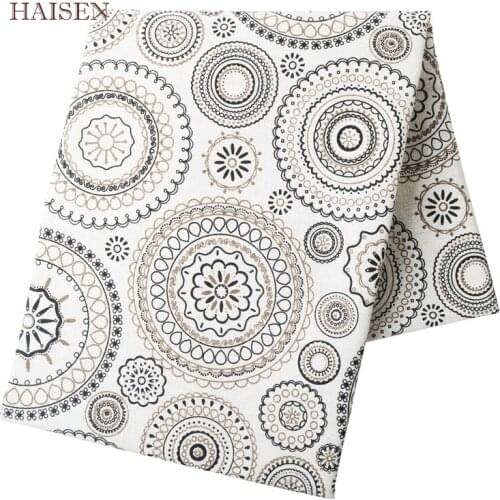 Printed Cotton Linen Cloth Pattern Fabric For DIY Hometextile Sewing&Quilting Furniture Cover Sofa Bag Material 50X150CM,HAISEN