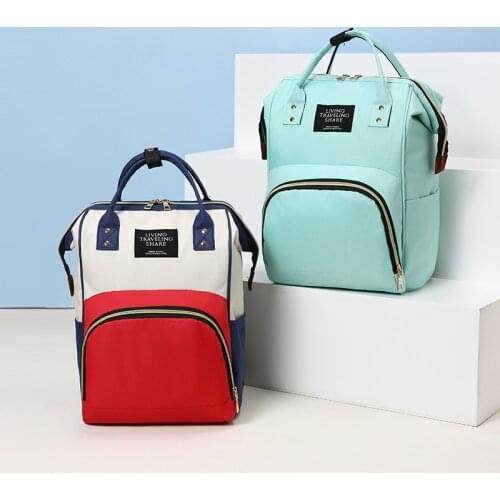 Diaper Bag Large Capacity Mummy Backpack Anti-theft Zip Waterproof Portable Outdoor Mummy Bag Diaper Bags For Baby Backpack