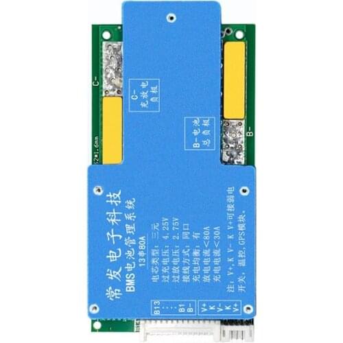 13 Series 48 Power Lithium Battery Protection Board Ternary Energy Storage Inverter Balanced with Temperature Control