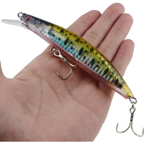 1PCS Hard Minnow Fishing Lure Laser Hard Bait 13cm 23g Sinking Fishing Wobbler 3D Eyes Crankbait For Trout Bass Carp Lure Pesca