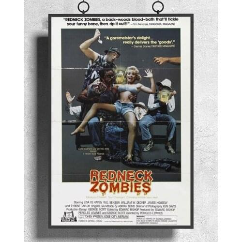 L124 REDNECK ZOMBIES Movie Horror Comedy Troma Films vhs Rare Silk Fabric Poster Art Decor Indoor Painting Gift