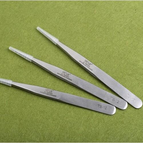 2 Pcs Stainless Steel Tweezers Straight Eyelash Extension Tweezers For Eyelash Extension Hair Removal Steel Eyebrow Tweezers