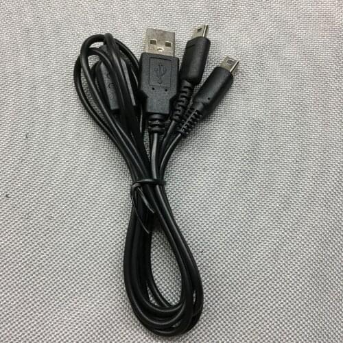 1Pc 2 in 1 Dual Connection USB Data Charging Cable for Nintendo NDSI NDSL 3DS USB Charging Data Cable for 3DS
