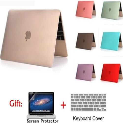 3in1 Crystal Matte Transparent Laptop Case Cover For Macbook Air 13 12 11 Pro 13 15 for Macbook Pro 13 Universal Protective Case