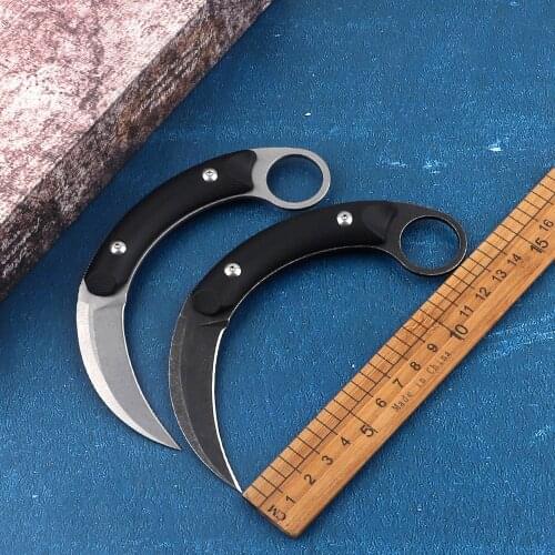 440C Fixed Blade Tactical Karambit G10 Handle Shadow Moon Claw Outdoor Camping Survival Mountaineering Hunting Knife Set K Sheat