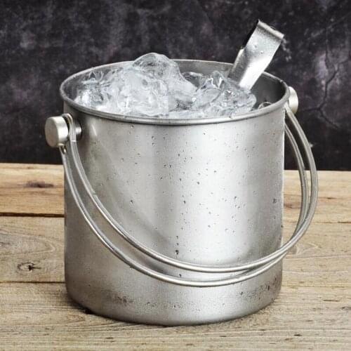 1.2L/2L/2.8L Stainless steel double handle large ice bucket practical creative hotel bar metal champagne ice bucket