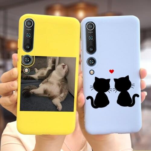 For Xiaomi Mi 10 Pro Case Mi10 Lite Silicone Soft TPU Cute Cartoon Cover For Xiaomi Mi 10 Lite Pro Mi10 S Phone Cases Shockproof