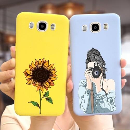 Colorful Sunflower Case For Samsung J5 2016 Case Silicone Soft TPU Cover For Samsung Galaxy J5 2016 J510 J510F Phone Cases Coque