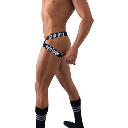 Men Lingerie Panties Gay Thong Sexy Underwear Cotton Breathable New Belt Jockstrap G String Male 3 colors Free Shipping