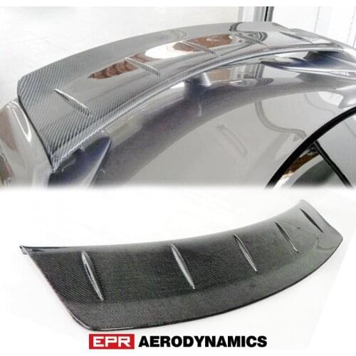Car-styling For R35 GTR CBA DBA Carbon Fiber OEM Spoiler Blade Wald Add On Gurney Flap Glossy Fibre WA Style Trunk Wing Body Kit