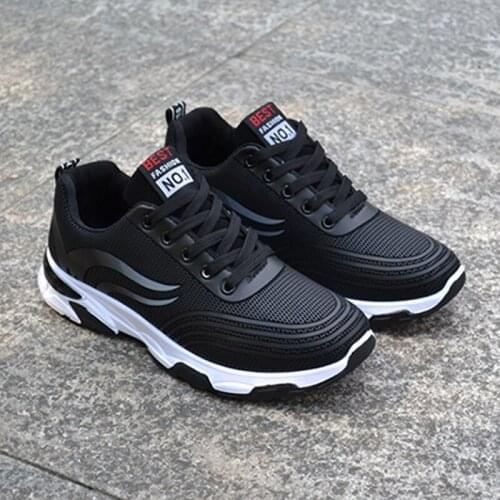 Hot Running Shoes for Men PU Male Sports Sneakers Outdoor Jogging Walking Shoes Gym Training Fitness sneakers Size 39-44