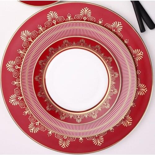 Ceramic Dinner Steak Fresh Fruit Salad Container Snacks Plate Coffee Cup Wedding Gift 10.5/8 Inches Kitchen Utensils Tableware