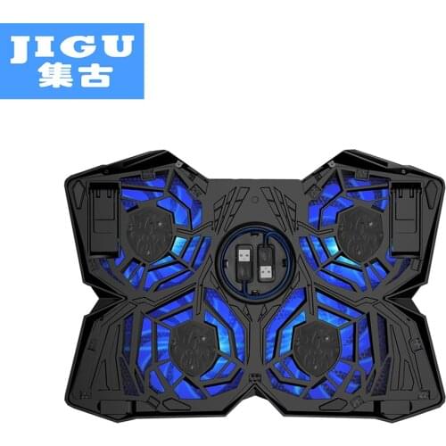 JIGU 4 FAN 2 USB Laptop Cooler Air Exhaust Cooling Fan CPU Cooler for Notebook computer hardware cooling 12'-17' Notebook Laptop