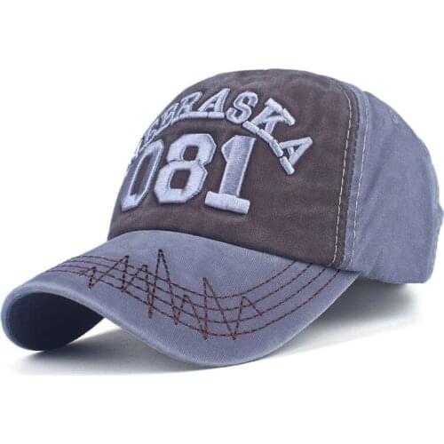 Mens Baseball Cap 081 Embroidery Baseball Cap Denim Fabric Popular Korea Japan Summer women‘s hat’ Sports Sun Hat