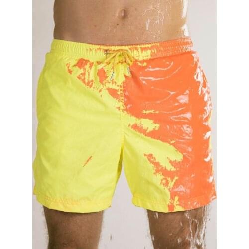 2021 Mens Shorts Color-Changing Beach Pants Inner Net Warm Casual Shorts Summer Loose Couple Swimming Shorts