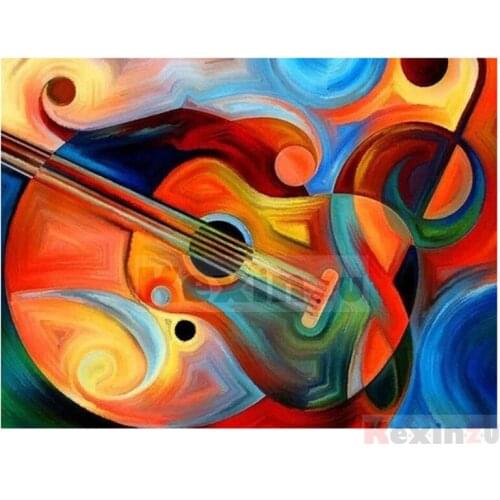 Kexinzu Full 5D DIY Square/Round Drill Diamond Painting "guitar" 3d Diamond Embroidery Cross Stitch Decor Gift 23