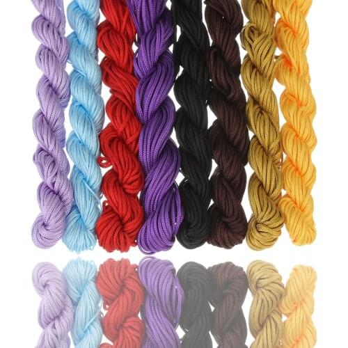 28M x1.5mm Length 1mm Chinese Knot Macrame Cord Mulit Colors Cuerda Nylon Cord Thread for DIY Necklace Bracelets Braided String
