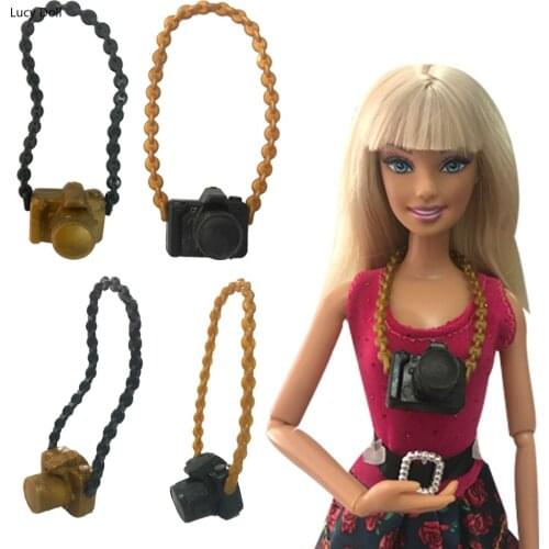 NK 3 Pcs/Set New Fashion Doll Accessories Plastic Camera For Barbie Doll DIY Camera For BJD Doll For Monster High Doll Toys
