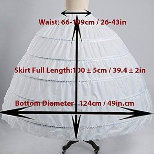 New Underwear Crinoline 6 Hoop Petticoat for Ball Gown Dress Wedding Accessories Wedding Dresses Underskirt