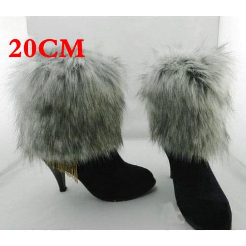 New Style Boot Cuff Fluffy Soft Furry Faux Fur Leg Warmers Boot Toppers Shoes Cover 101703