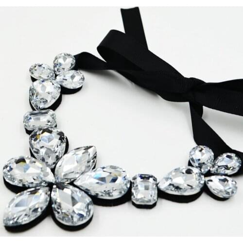 2018 Fashion Jewelry Crystal Statement Chain Rhinestone collar necklace statement bib necklace charm gift