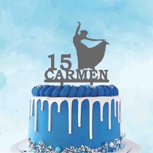 Personalized Dancing Cake Topper Custom Name Age Dancing Girl Cake Topper For Girls Birthday Party Cake Decoration Topper