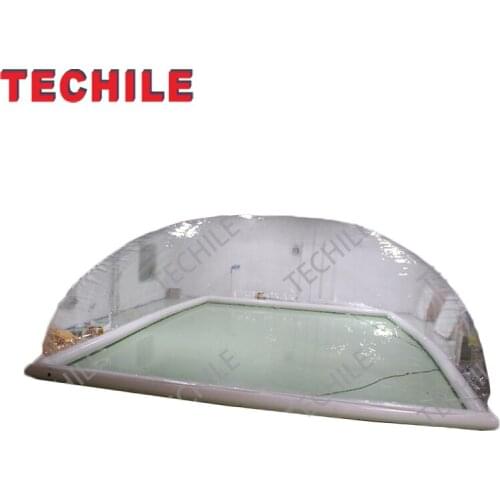 Customized Rectangle transparent clear inflatable swimming pool cover PVC swimming pool winter covers dome tents