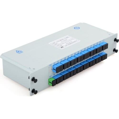 SC fiber optic splitter 1:32 fiber Optical PLC Splitter optic splitter 32 way factory 1x32 LGX Box Cassette