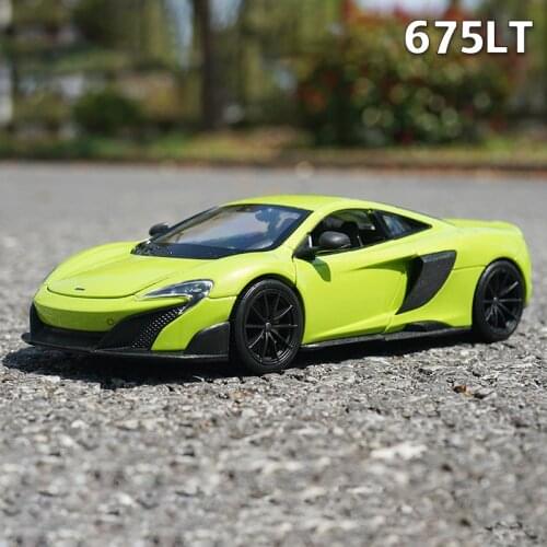 1:24 McLaren 675LT Supercar Alloy Car Model Diecast Toy Vehicle High Simitation Cars Toys For Children Kids Xmas Gifts