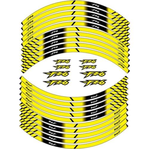 Motorcycle reflective wheel sticker Moto Tire rim decoration protection decal rim sticker For YAMAHA FZ6 fz6 fz 6