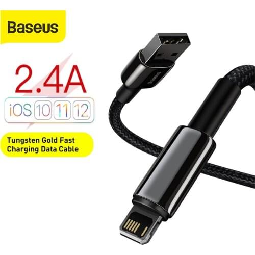 Baseusx 2.4A USB Cable For iPhone 12 Pro Max Fast Charging Cable for iPhone 11 XR Xs X ast Data Charging Charger USB Wire