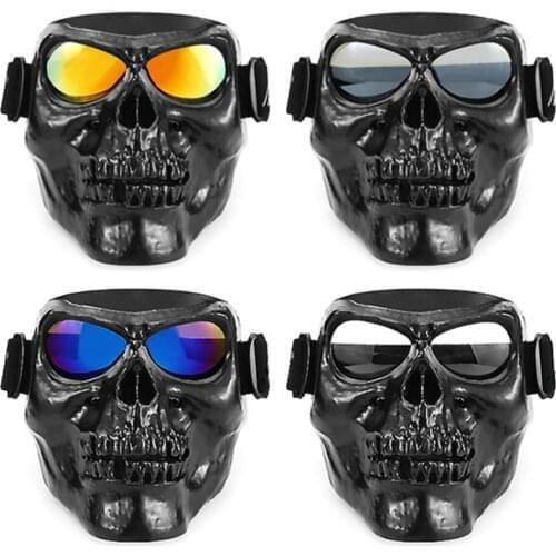 Military Army Protect Motorcycle Googles Halloween Christmas Party Mask Gift Skull for Adult Kids Tactical Mask With Glasses