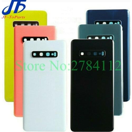 10Pcs Back Glass Replacement For Samsung Galaxy S10 6.1" /S10 Plus S10+ 6.4" / S10E Battery Cover Rear Door Housing Case