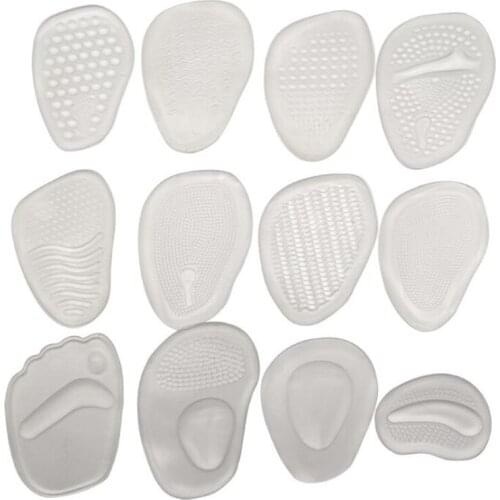 1 Pair Women Soft Silicone Gel Cushion Insoles Metatarsal Support Insert Pad Shoes Insoles Orthopedic