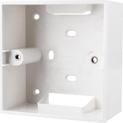1Pcs 86 Type white Junction Box Flame Retardant PVC External Mounting Box Wall Switch Socket Base Outfit Electrical Accessories
