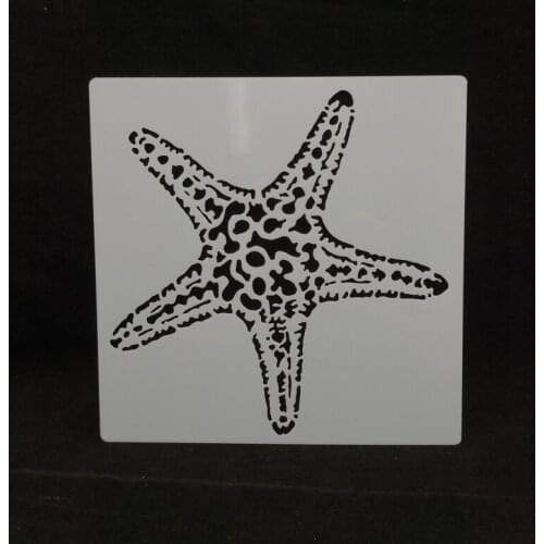13*13 starfish Layering Stencils for Diy scrapbook/photo album Decorative Embossing coloring,painting stencil,home decor