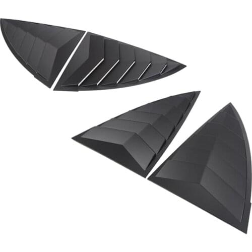 2PCS for Tesla Model Y 2021 Car Rear Side Window Louvers Air Vent Scoop Shades Cover Blinds Accessories
