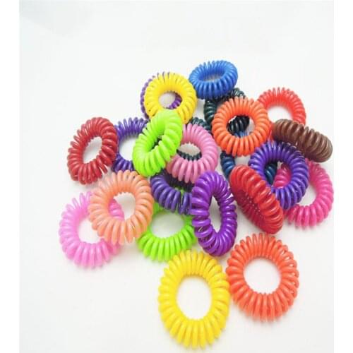 3 Pcs Women Candy Color Hairwear Girls Elastic Telephone Wire Hair Band Hair Rope Wholesale Hair Accessories D0293