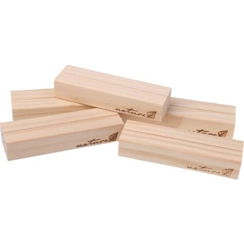 Blesiya 5xWood Name Place Card Holders Memo Number Clip Stand Wedding Gifts