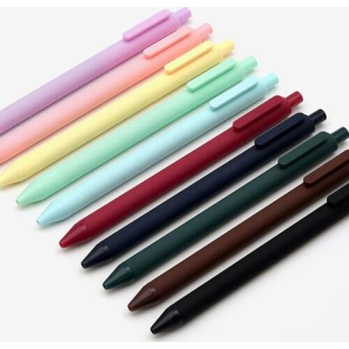 5pc/set Original Kaco Gel Pen 0.5 Core Durable Signing Neutral Pen Colorful Colors Black Refill Smooth Writing +Kaco Refills