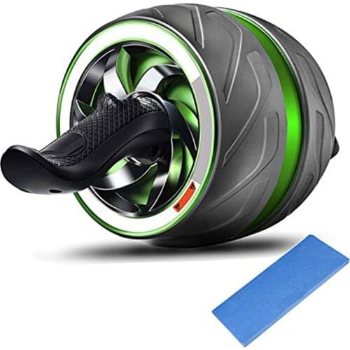 Ab Roller Big Wheel With Knee Pad Mat Abdominal Muscle Trainer for Fitness Automatic Abdominal Exercise Equipment Home Gym