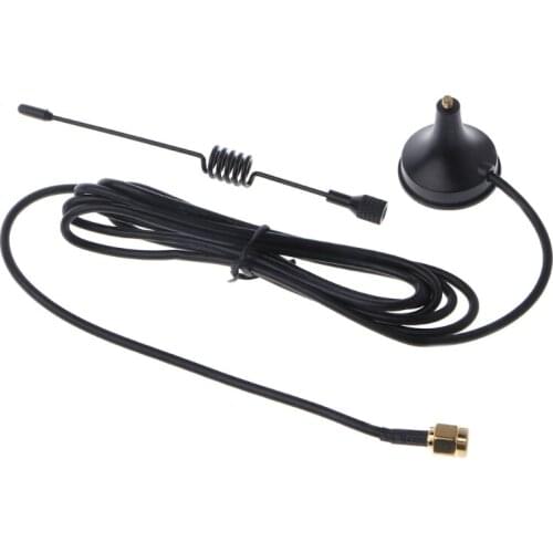 OOTDTY 433MHz Antenna 5dbi Male RG174 Cable GSM GPRS 1.5M Magnetic Base For Ham Radio