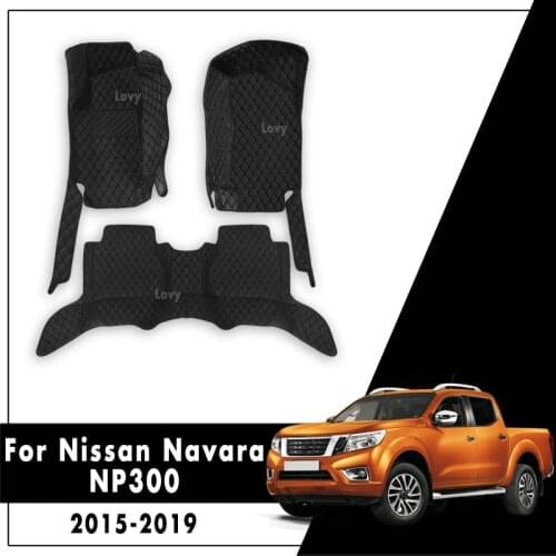 Car Floor Mats For Nissan Navara NP300 D23 2015 2016 2017 2018 2019 Rugs Dash Mats Carpets Car Interior Accessories