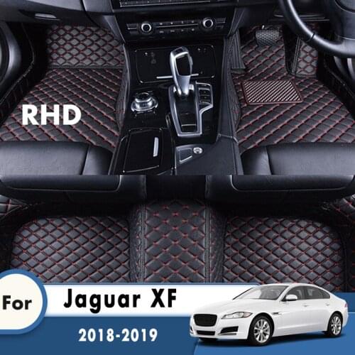 RHD Car Floor Mats For Jaguar XF 2019 2018 Carpets Custom Auto Accessories Interior Foot Pads Automobiles Waterproof Styling