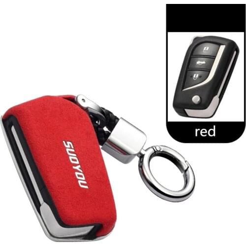Car Key Case Cover Genuine Leather+ Galvanized Alloy for Toyota Auris Corolla Rav4 Avensis Yaris Verso 2014 2015-2017