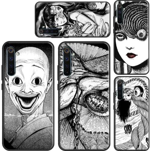 Junji Ito Tees Horror Comic Case For OnePlus 9 8 Pro Nord 7T 8T 9R Cover For Realme C3 C21 C11 C15 GT Neo 6 7 8 Q3 Pro
