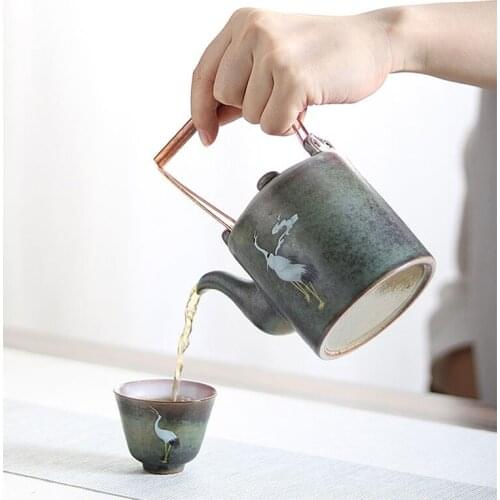 Cast Iron Teapot 600/800/1200ML Japanese Iron Tea Pot with Stainless Steel Infuser Tea Kettle for Boiling Water Oolong Tea